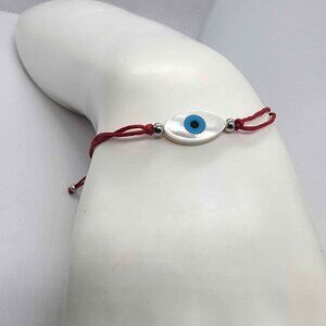 Evil Eye Design With Red String Bracelet